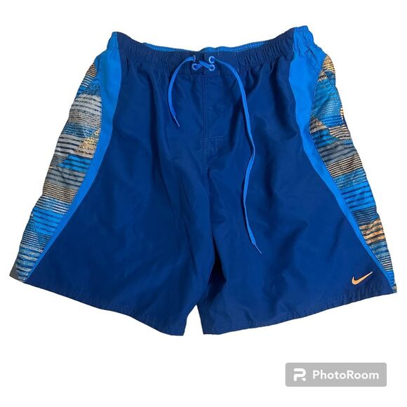 Nike Men's Blue and Navy Swim-briefs-shorts - Picture 1 of 3
